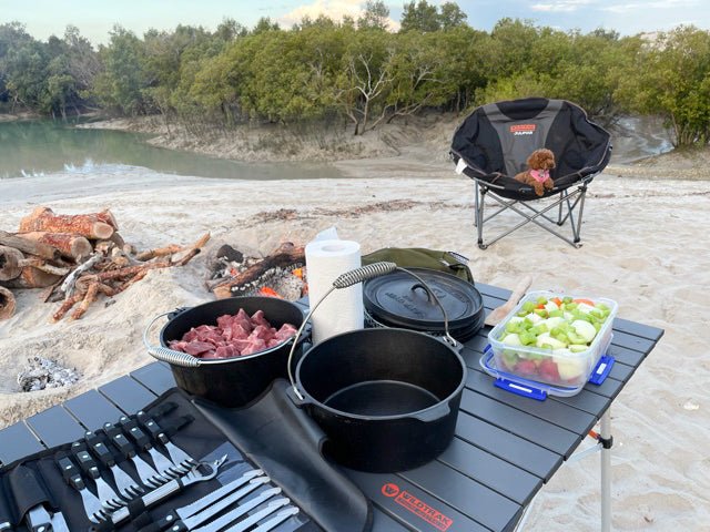 Cast Iron 2 Quart Heavy Duty Pre-Seasoned Round Camp Oven with Lip and Handle 20.5x10.8 - Image 6