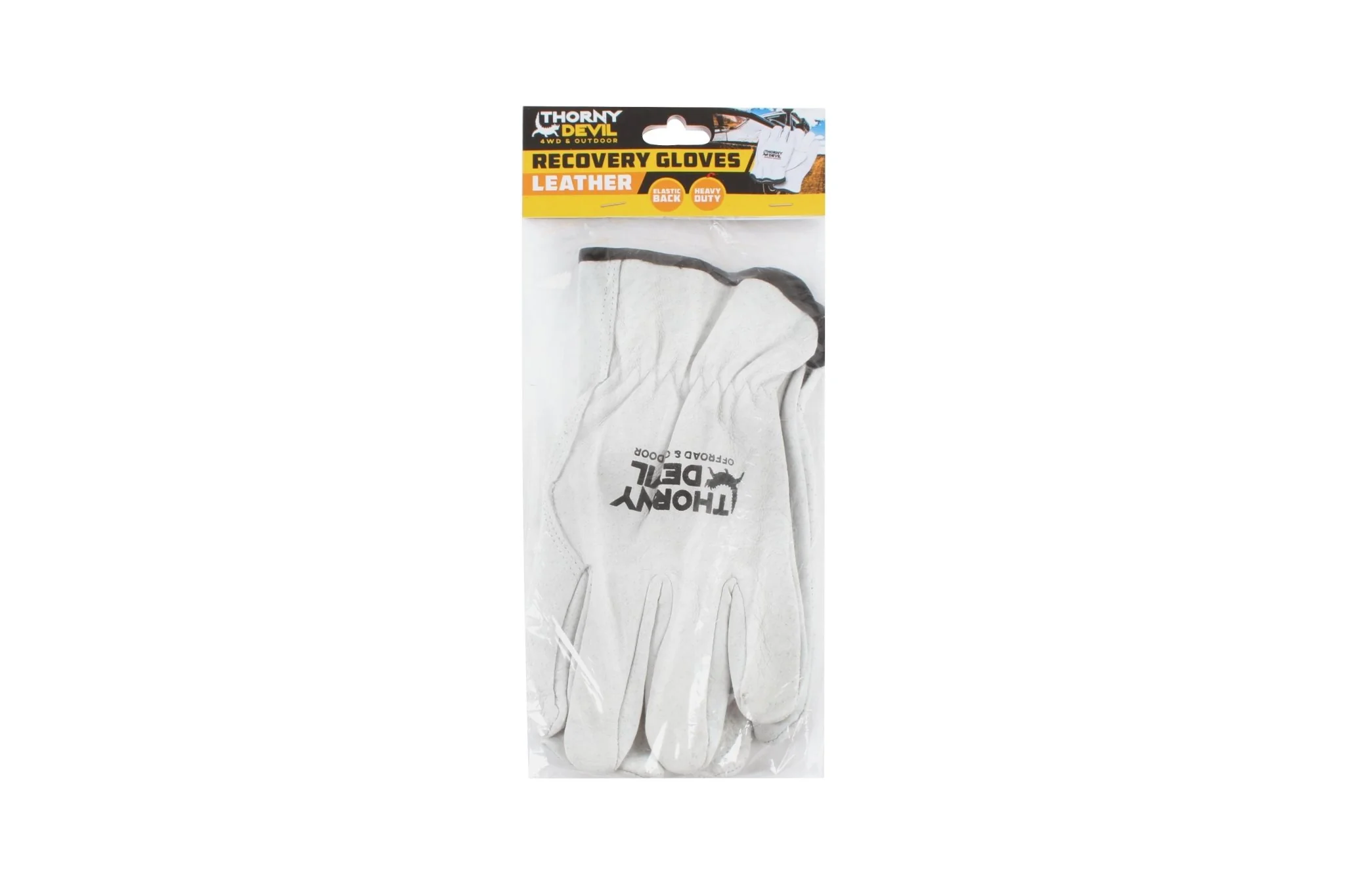 Leather Recovery Gloves, Heavy Duty, Work Safety - One Size Fits Most - Image 3